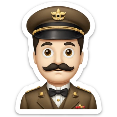 Dictator with a chaplin moustache sticker