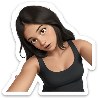 realistic portrait of girl sticker