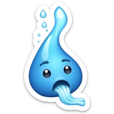 Vomiting blue sticker