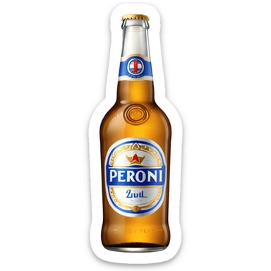 Birra Peroni Nastro azzurro piccola in bottiglia da 33 cl
 sticker