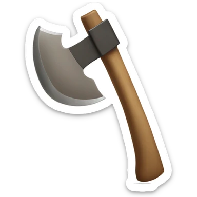 axe with a beige bow tied on the center sticker