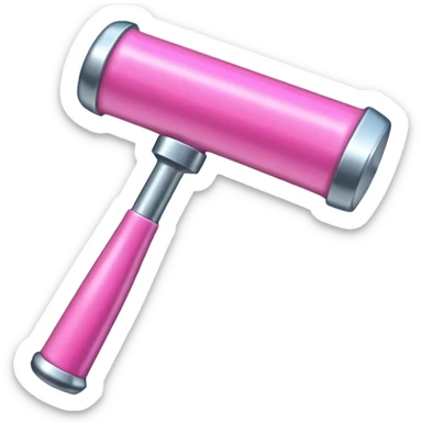 Pink big party hammer sticker