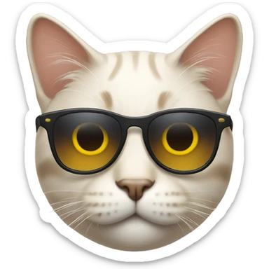 Cat with sunglasses sticker