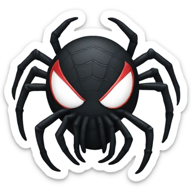 venom black circular spider man emoji sticker
