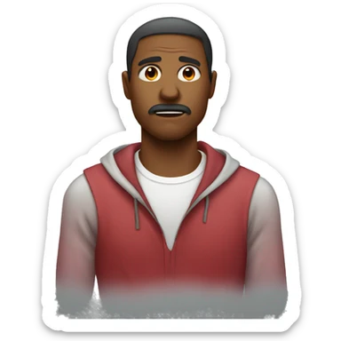 man with nosebleed sticker