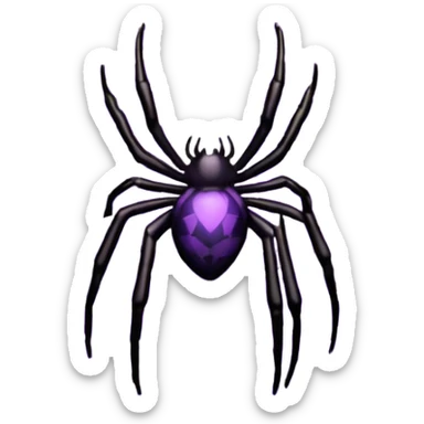make a purple web spider sticker