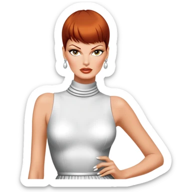 Linda Evangelista wearing Azzedine Alaïa outfit sticker
