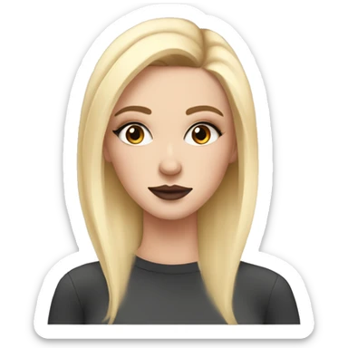 White girl doing makeup in a aesthetic way sticker