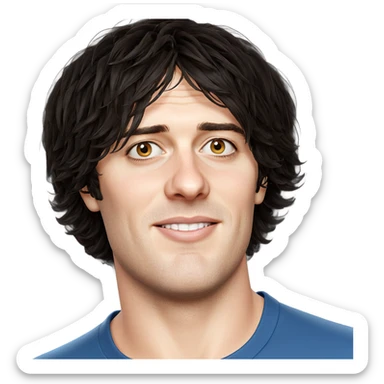 realistic portrait of male sticker