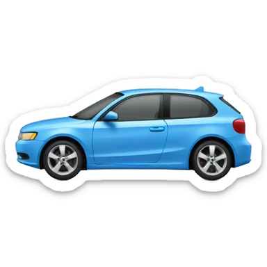 Blue car sticker