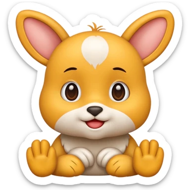 Labubu character, cute and expressive, iOS emoji style sticker
