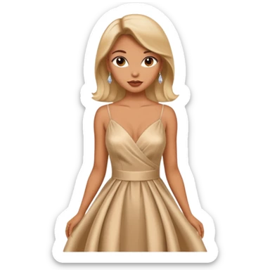 A woman wearing a glamour dress looks sexy and looks like a tart  sticker