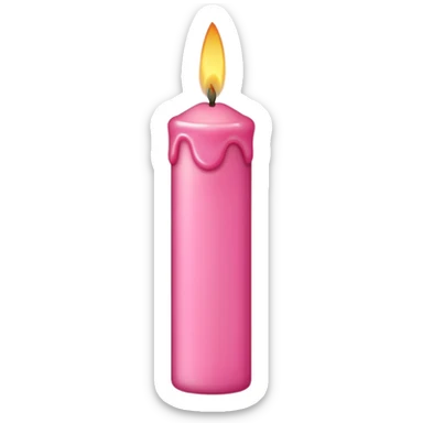 43rd pink birthday candle sticker