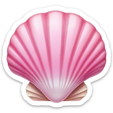 Pink seashell sticker