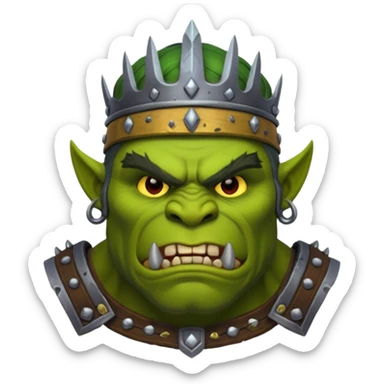 Ork King Portrai sticker
