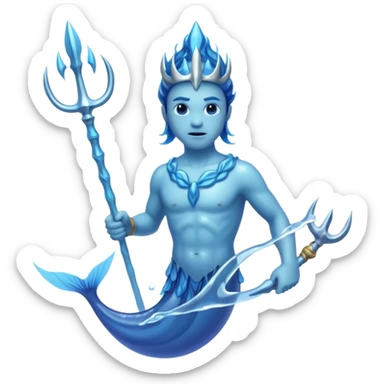 water elemental trident sticker