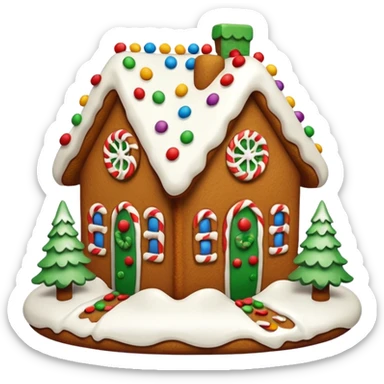 Christmas gingerbread white  sticker