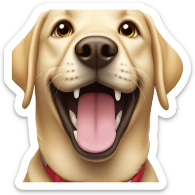 Labrador retriever smiling sticker