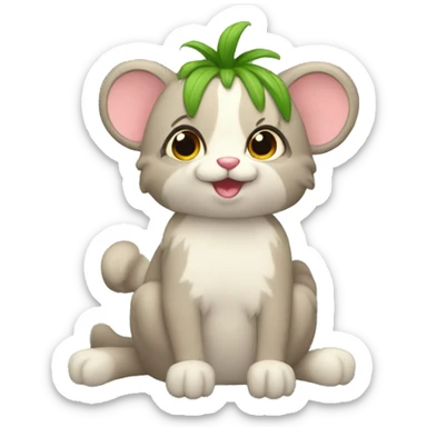 Rata con pastel de cumpleaños  sticker