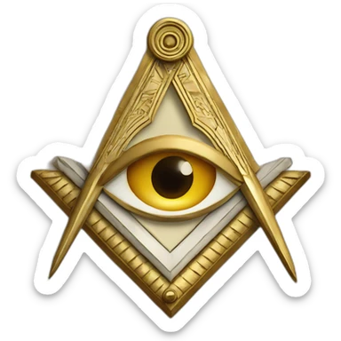 Masonic square and compasses sticker