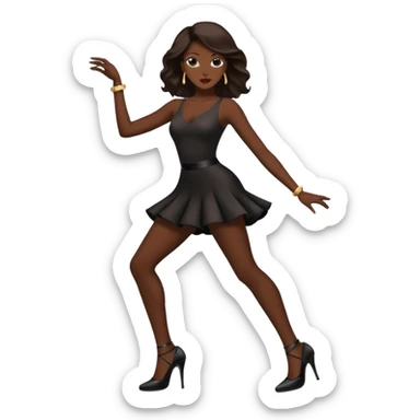 dancing silhouette with high heels sticker