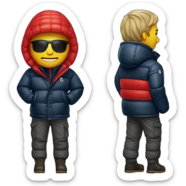 Men with moncler doudoune  sticker