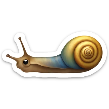 Crying French snail sticker