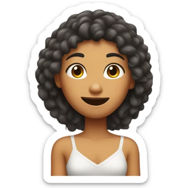 a girl with a ton of armpit hair sticker