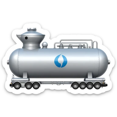 side view of a natural gas tanker sticker