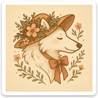 Give the Overwolf logo a cute cottagecore makeover sticker