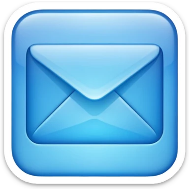 email app icon on blue bg sticker