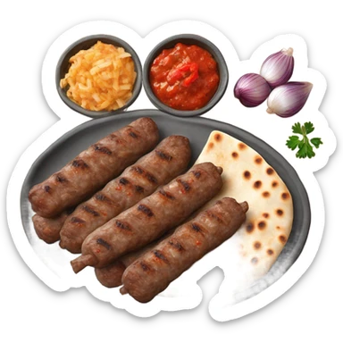 Bosnian national dish cevapi sticker