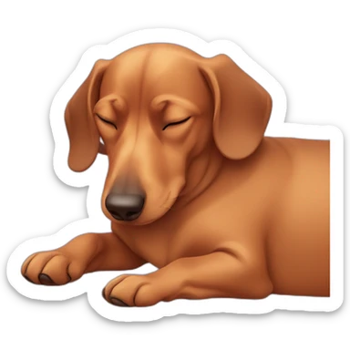 dachshund sleep sticker