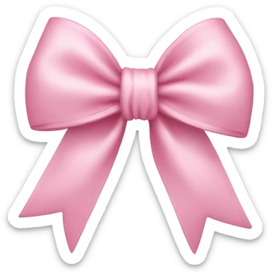 light pink bow  sticker