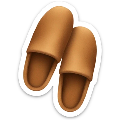 Brown slippers sticker