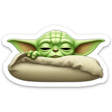 Yoda slepping sticker
