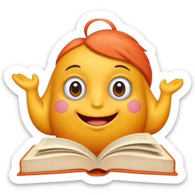 Livros com a cor salmão, livro fechado  sticker