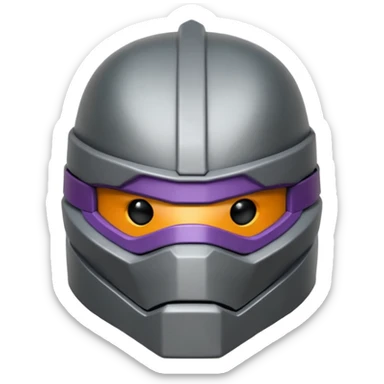 master shredder's helmet from teenage mutant ninja turtles, no eyes or face, just the helmet and related material, lets make it a silhouette.  The last one is best.  lets make it more realistic to the movie sticker
