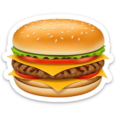 Xi'an Roujiamo Chinese hamburger with meat filling, simplified emoji style with bold outlines and bright colors, cartoon style stuffed flatbread sticker
