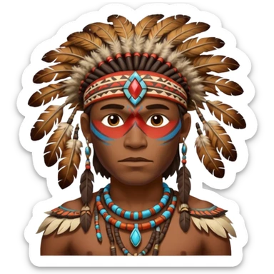 elemental tribal man sticker