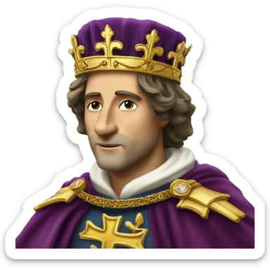Louis IX French King he is a holly man of Catholic Church  sticker