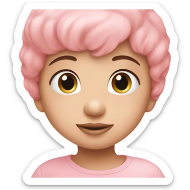 A baby pink heart ￼ sticker