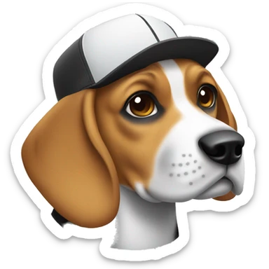 Beagle wearing SnapBack hat sticker