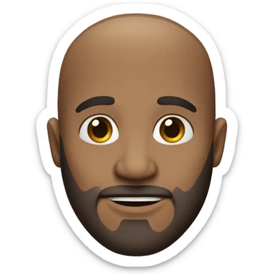 brunette balding man, no moustache, chin beard sticker