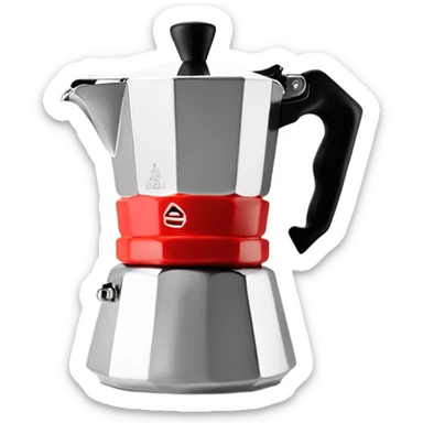 One bialetti red moka port sticker