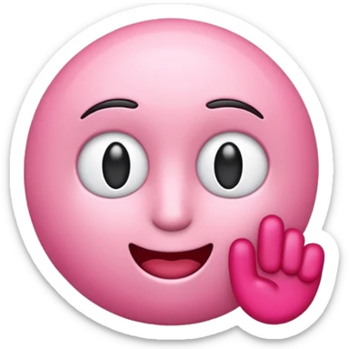 me haces un emoji de alerta en rosa tipo 3d ? te paso el código de color FDD2EF sticker
