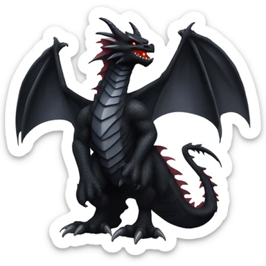 Black dragon sticker