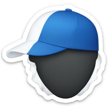 A cap cut with zigzag split  sticker