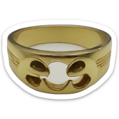 anillo cubano en forma de número 55 Oro18k italiano sticker