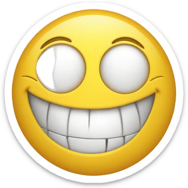 distorted happy face  sticker